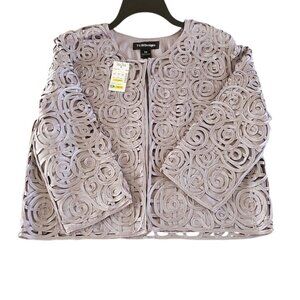 Vintage T&W Designs Women's Swirl Pattern Lightweight Lined Jacket Medium NOS